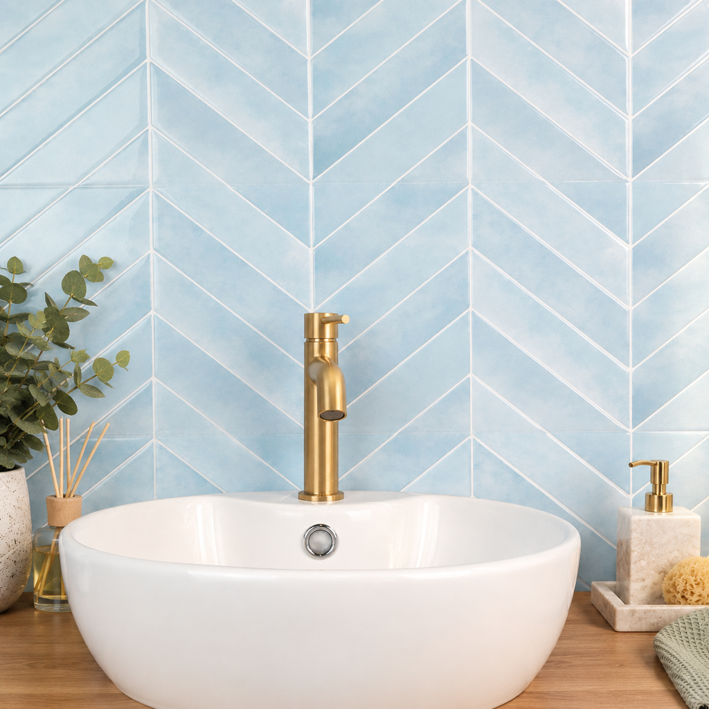 SIENNE – Bleu Brume – Carrelage adhésif 29 × 22,9 cm