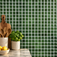 PALERME – Vert Émeraude – Mosaïque adhésive 23,6 × 23,6 cm