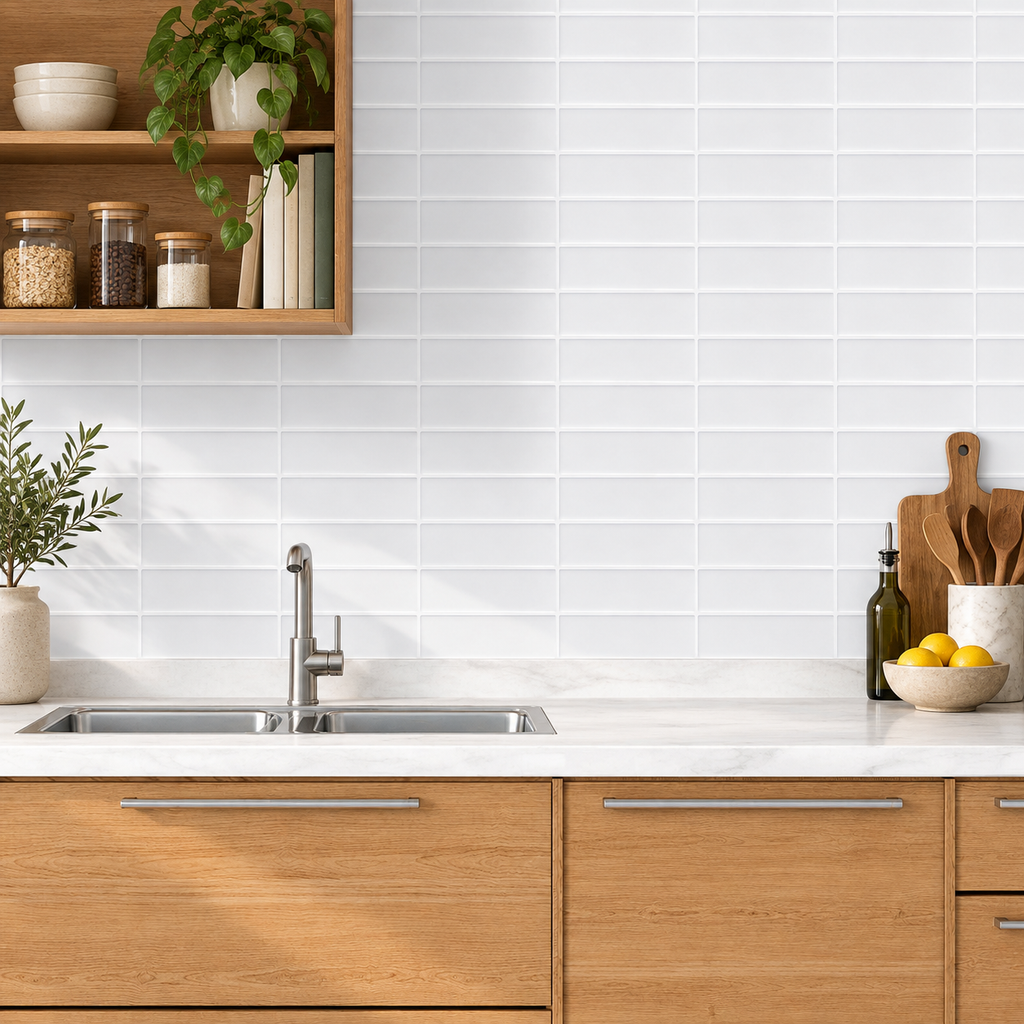 MARRAKECH – Blanc – Carrelage adhésif 22,9 × 29 cm