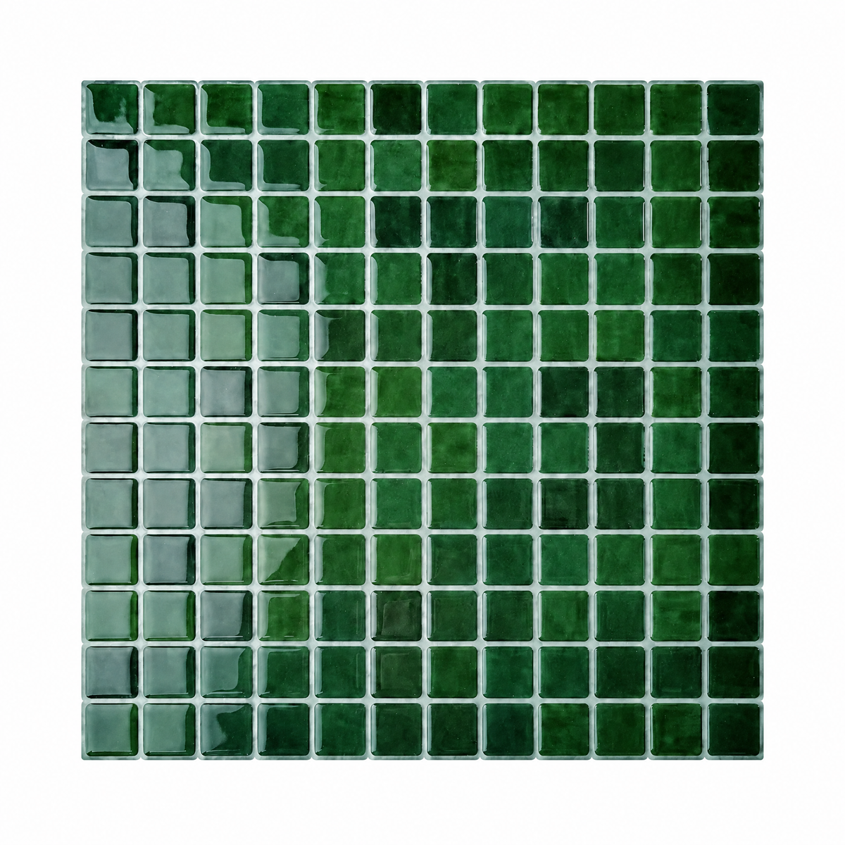 PALERME – Vert Émeraude – Mosaïque adhésive 23,6 × 23,6 cm