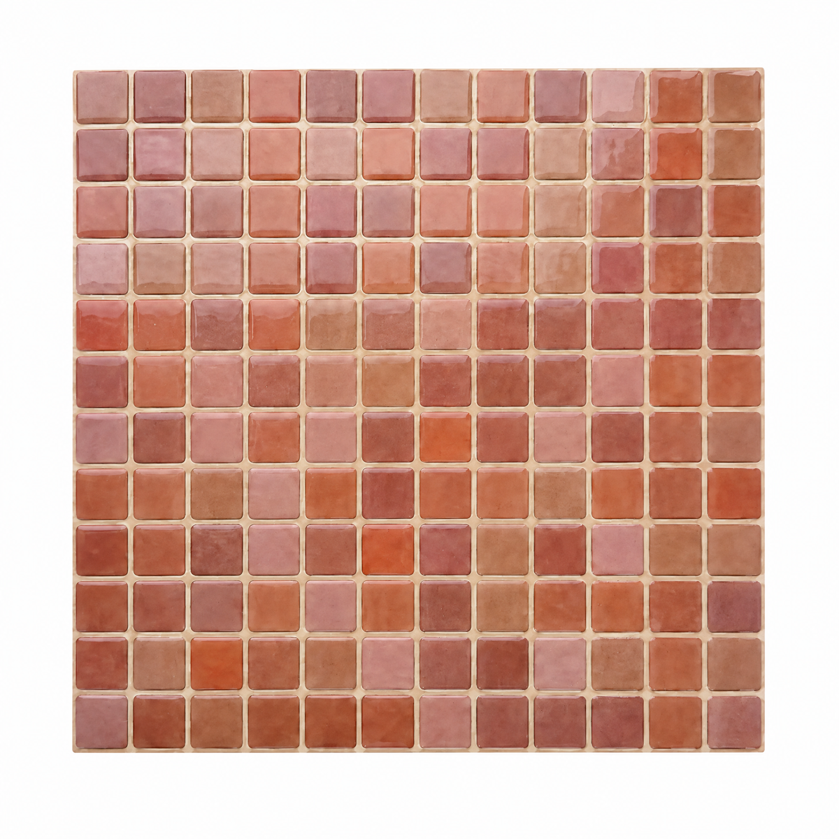 PALERME – Rose Saumon – Mosaïque adhésive 23,6 × 23,6 cm