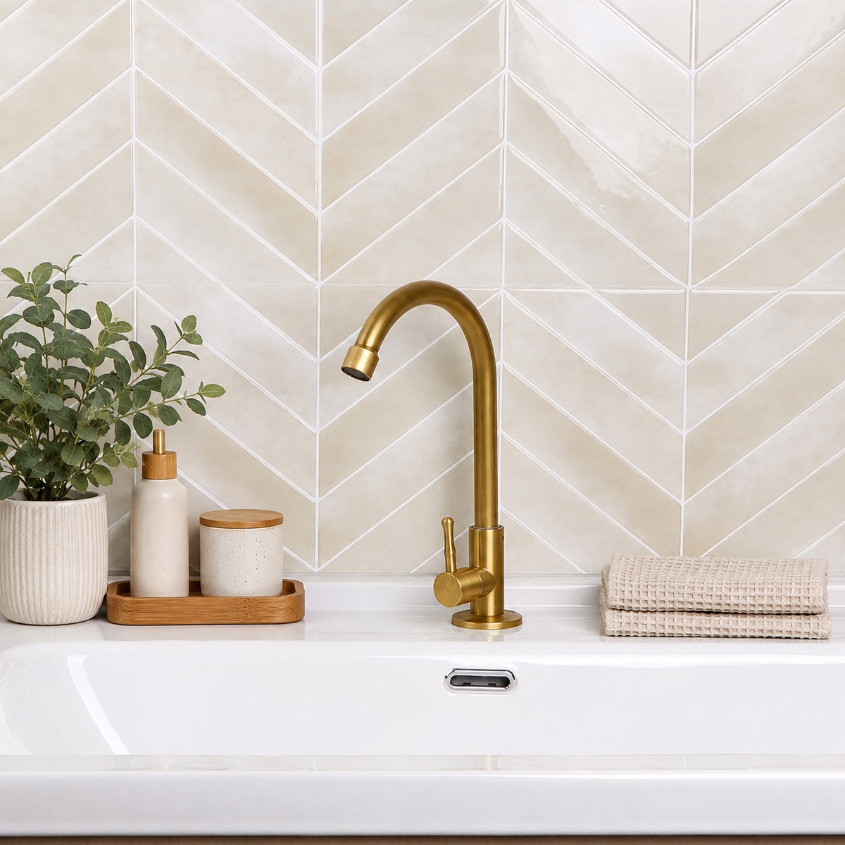 SIENNE – Blanc Sable – Carrelage adhésif 29 × 22,9 cm