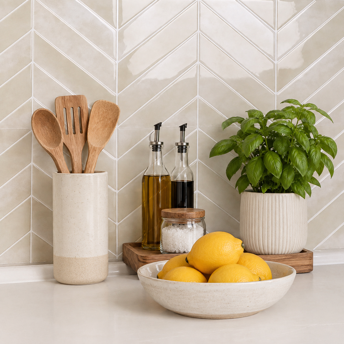 SIENNE – Blanc Sable – Carrelage adhésif 29 × 22,9 cm